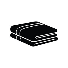 Stack of Folded Towels Solid Glyph Icon