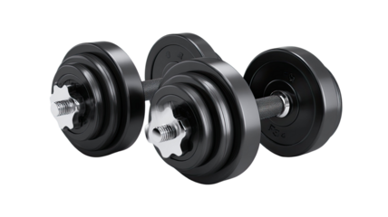 fitness dumbbells isolated on white background