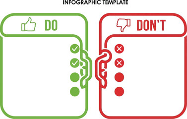 Do and dont infographic template for presentation design tips