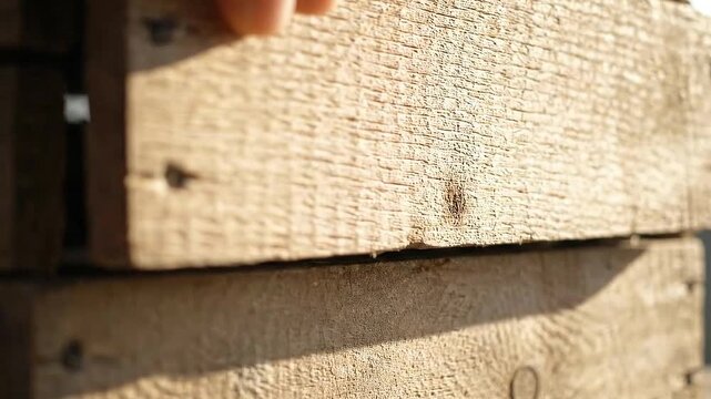 Multiple Java Sparrows in Wooden Birdhouse in Morning Sunlight A Glimpse into Avian Life in Nature's Embrace in a Wooden Structure with Brown and Grey Plumage against a Natural Background