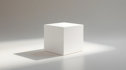 Abstract 3D cube background featuring a blank paper box or gift package template