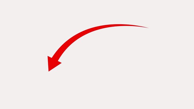 arrow down business graph icon animation. business chart concept. A neon down business graph icon displays a glowing, downward-sloping line or bar chart, symbolizing decline, loss, or negative trends.