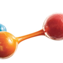 Abstract macro image of organic spheres connected by tubular structures