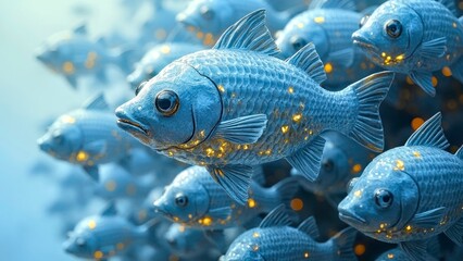 Group Fish Art Pattern