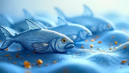 Group Fish Art Pattern