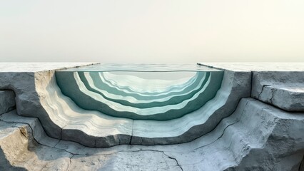 Water landscape art patterns