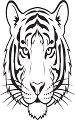 Tiger Line Icon – Minimal Outline Vector Design