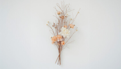 Dried floral arrangement with branches and blooms dried flowers