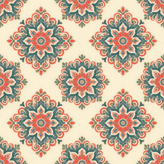Boho Chic Medallion Seamless Pattern