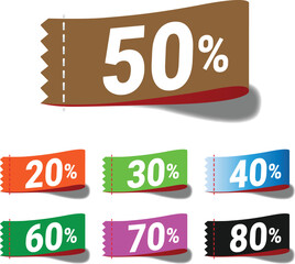 set of discount labels Sale off label

