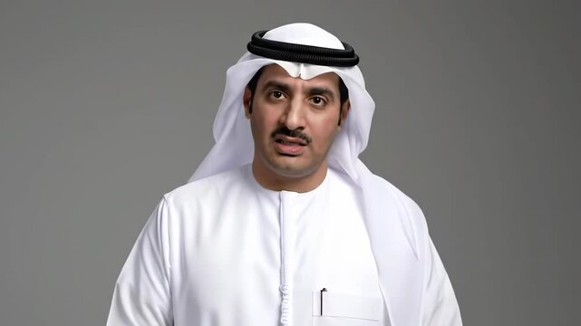 Portrait of a Man in Traditional Emirati Clothing