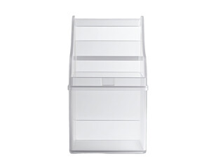 White, translucent fridge shelf assembly