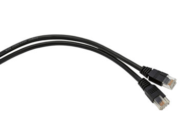 High speed ethernet cable connection for fast internet networking and data transfer performance