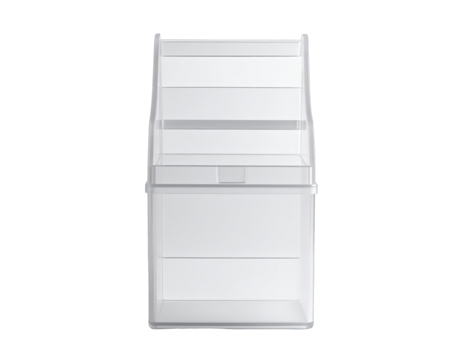 White, translucent fridge shelf assembly