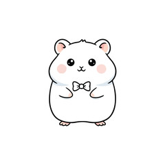 cute rat vector illustration on white background 