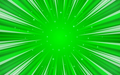 Pop art style comic background. Retro template vector illustration with radial lines.