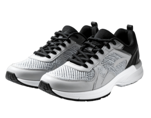 Sleek athletic shoes w/ gray mesh uppers