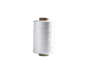 Spool of white thread, tightly wound