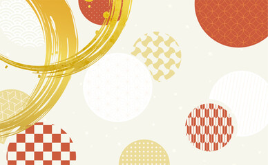 和風模様のモダンな背景