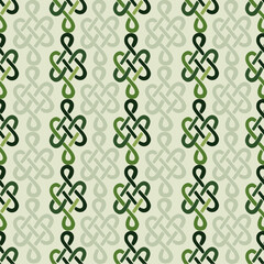 seamless pattern with green and white lines,Hand-drawn geometric seamless pattern with green abstract loops, perfect for fabric, wallpaper, and modern design
