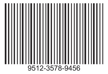 Barcode scratched, line bar stickers icon isolated on white, clipping path