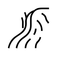 Obraz premium Stylized river, vector illustration, simple design