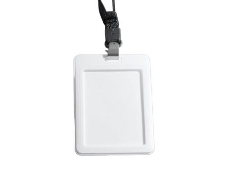 Blank ID badge on lanyard, plain & simple