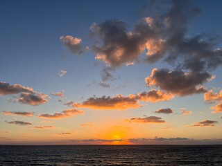 Fototapeta premium sunset over the clouds