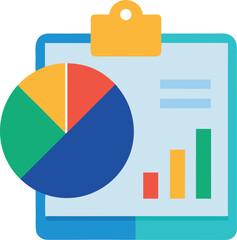 Obraz premium Vector illustration of pie chart and bar chart for data analysis and reporting