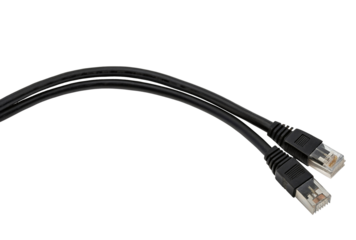 High-quality ethernet cable for fast reliable internet connection networking equipment black