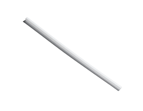 Angled white rod on black