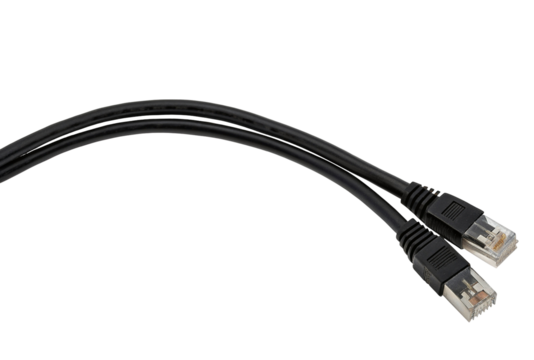 High-quality ethernet cable for fast reliable internet connection networking equipment black