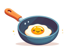 Cute Frying Pan with Fried Egg
