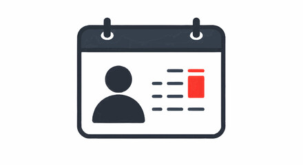 Digital calendar with user profile icon and highlighted event, symbolizing personal schedule management, important appointments, identity records, or event reminders for individuals and organizations