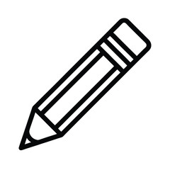 Crayon Outlined In Bold Vector Illustration