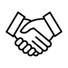 Handshake Outline Vector Illustration
