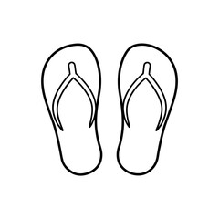 Two outlined flip flops image