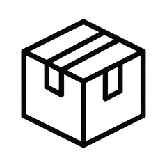 Package Outlined In Bold Vector Illustration