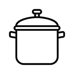 Pressure Cooker Outline Vector Illustration