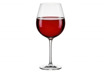 Red wine glass isolated on a transparent background