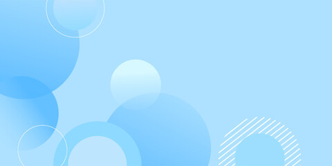 Modern light blue abstract background with soft gradient circles and geometric line patterns. Minimal vector design perfect for business banners, website templates, presentations, posters.Eps10.