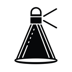 Spotlight Outlined Icon Vector Illustration