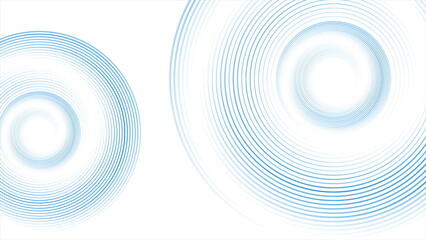 Obraz na płótnie Canvas Blue circular spiral lines abstract futuristic tech background