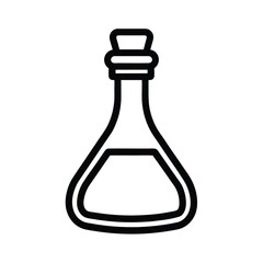 Vinegar Bottle Outline Vector Illustration