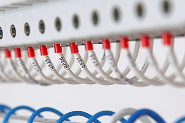 Connecting the electrical module using copper electrical insulated wires. 
