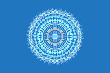  high quality mandala design with blue color background