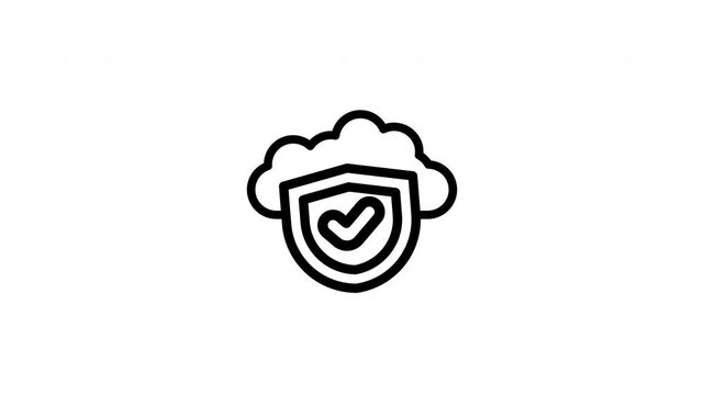 cloud security animated icon