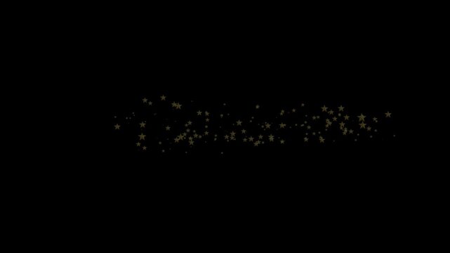 Golden glowing twinkling glitter star animation, magic sparkles glitter line stars, doodle glitter trail transition. twinkle magic, Glitter stars magic tail sparkling on black screen background.4K