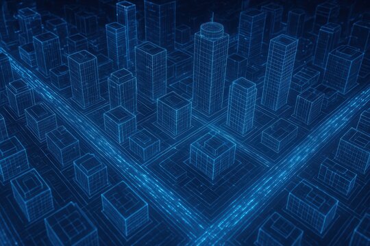 3D Digital Blueprint of City Buildings and Streets