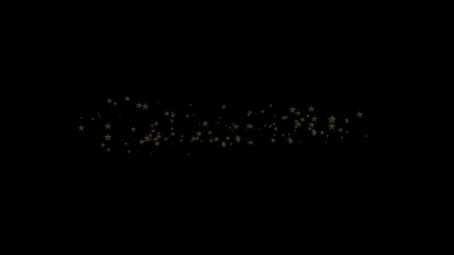 Golden glowing twinkling glitter star animation, magic sparkles glitter line stars, doodle glitter trail transition. twinkle magic, Glitter stars magic tail sparkling on black screen background.4K